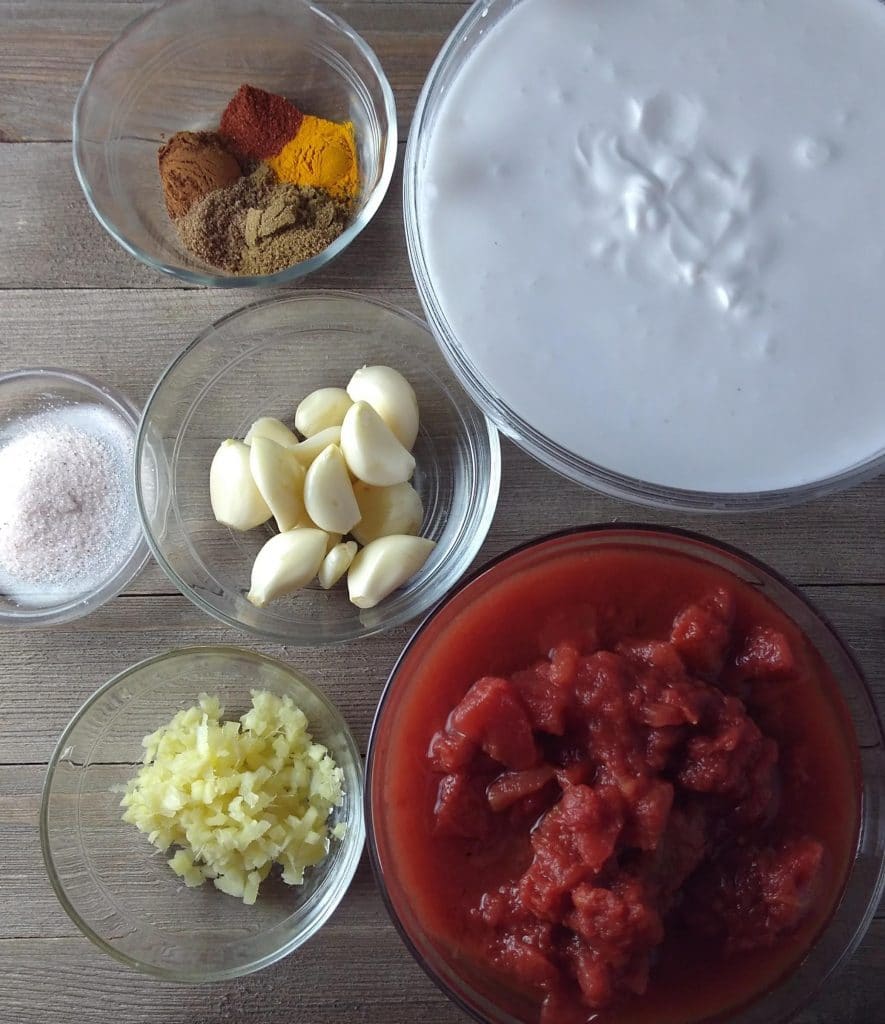 ingredients for beef coconut milk curry