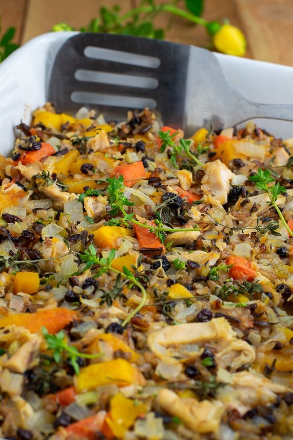 Butternut Squash Chicken Rice Bake