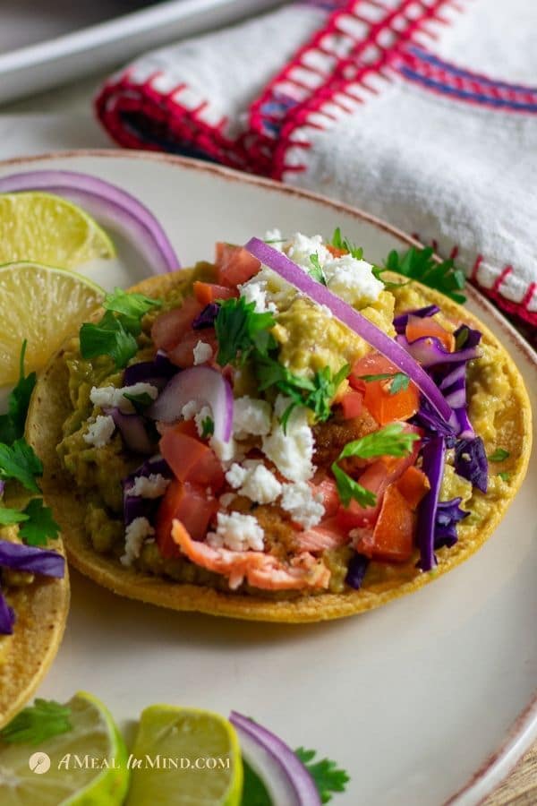 Delicious almond-crusted steelhead tacos