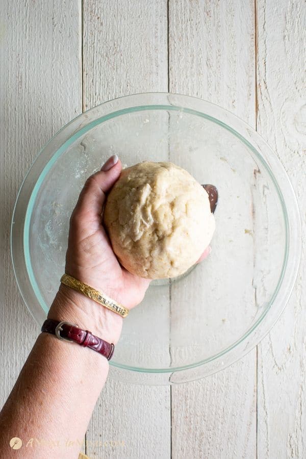 coconut oil pie crust gluten-free formed into a ball