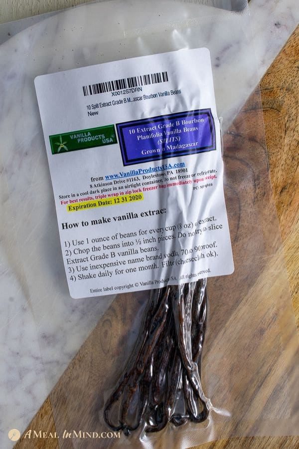vanilla beans as received in shipping