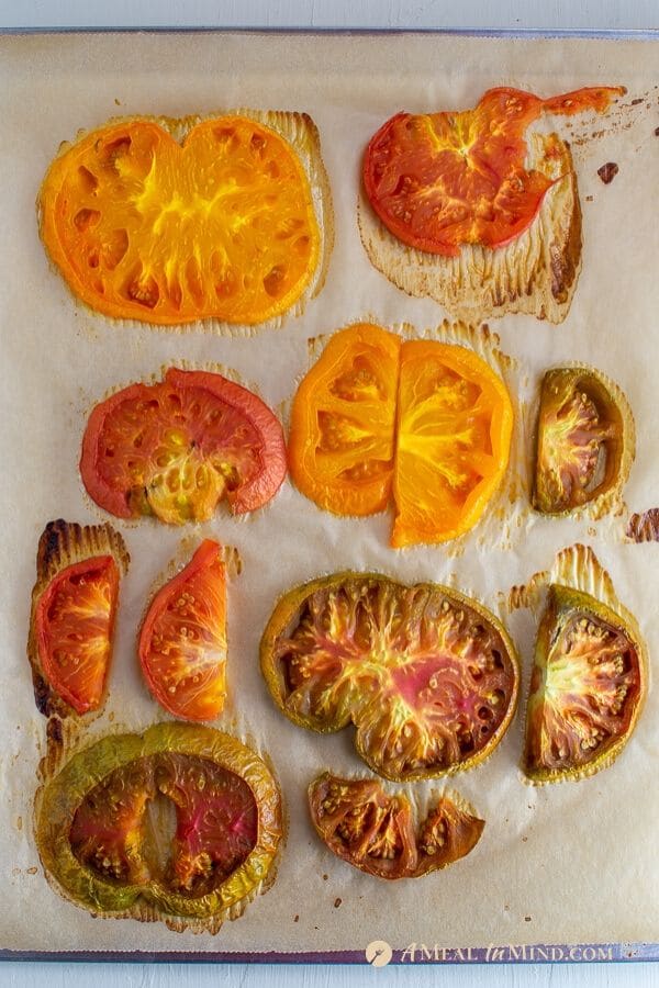 tomatoes for savory roasted heirloom tomato tart with chickpea-walnut filling