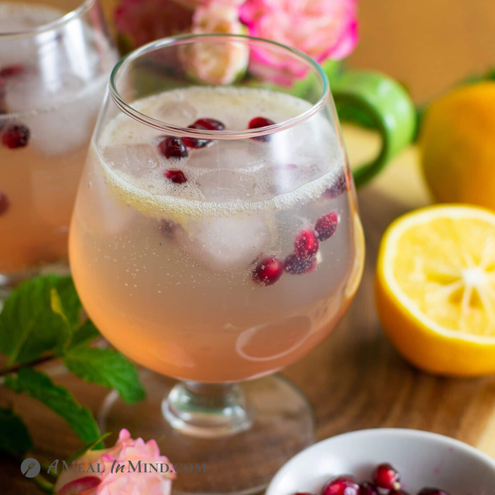 refreshing sparkling meyer lemon mocktail