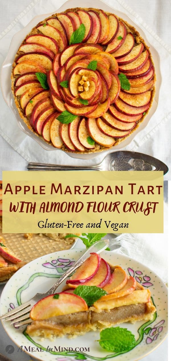 apple-marzipan tart with almond crust