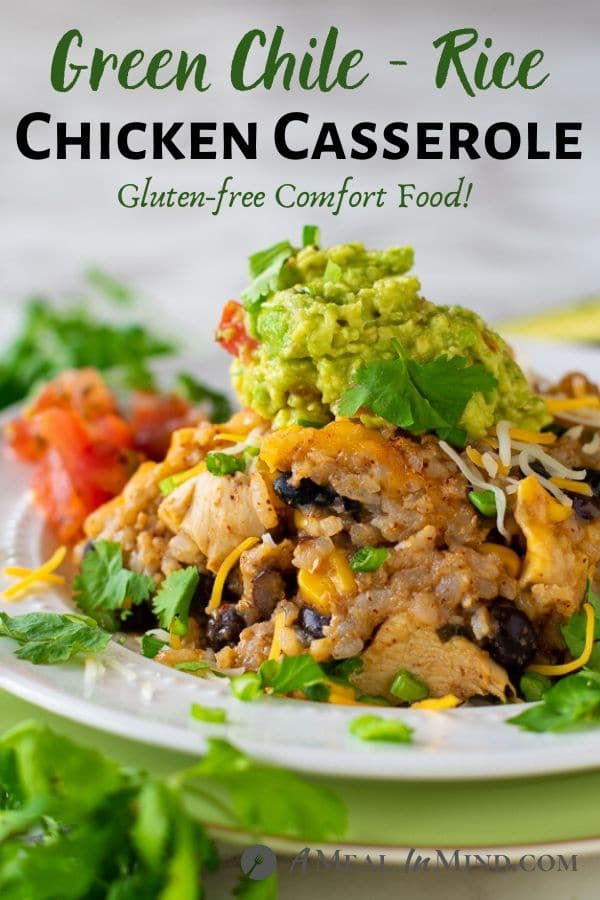 Green-Chile-Rice Chicken Casserole pinterest image