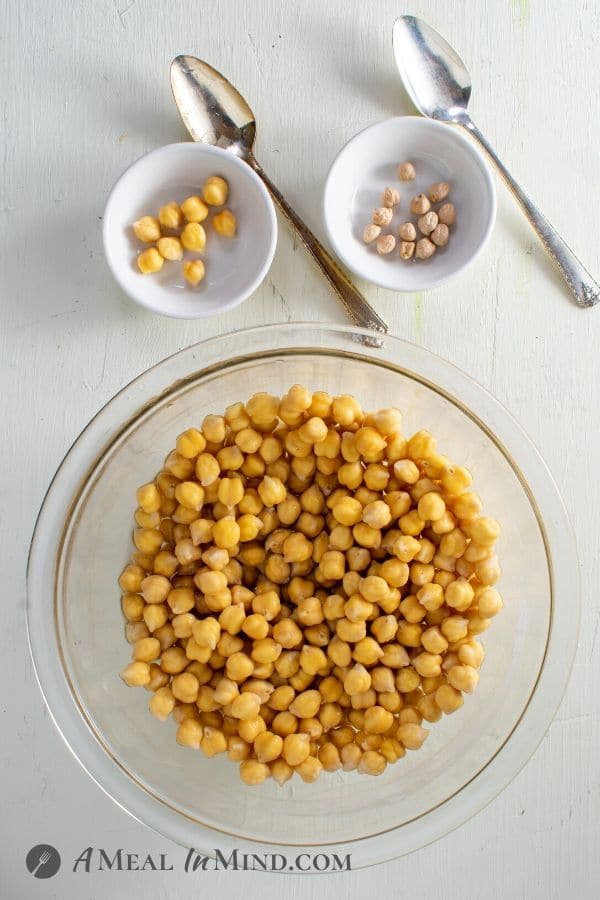 3 stages in cooking garbanzo beans