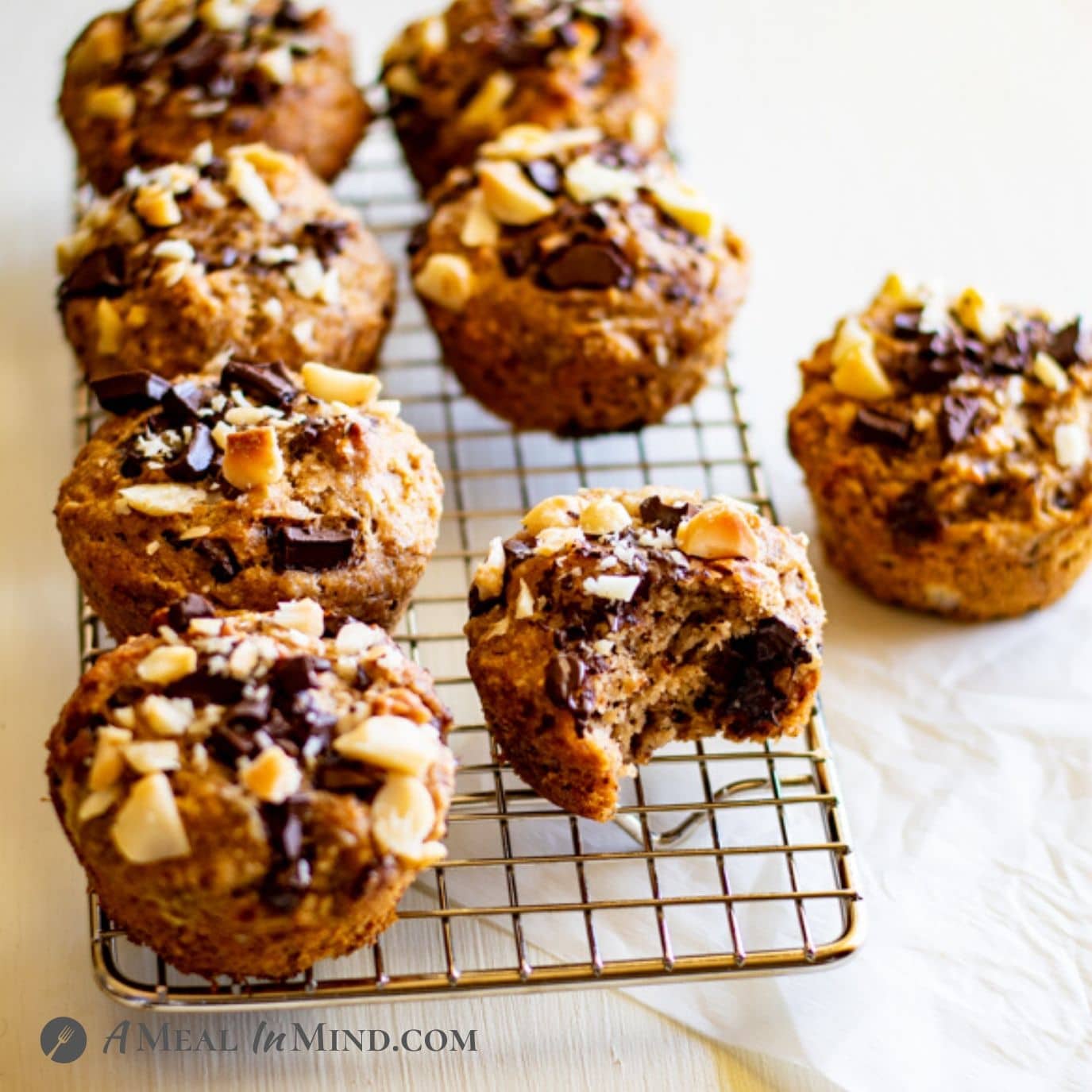 Chocolate-Walnut Banana Muffins - A Meal In Mind