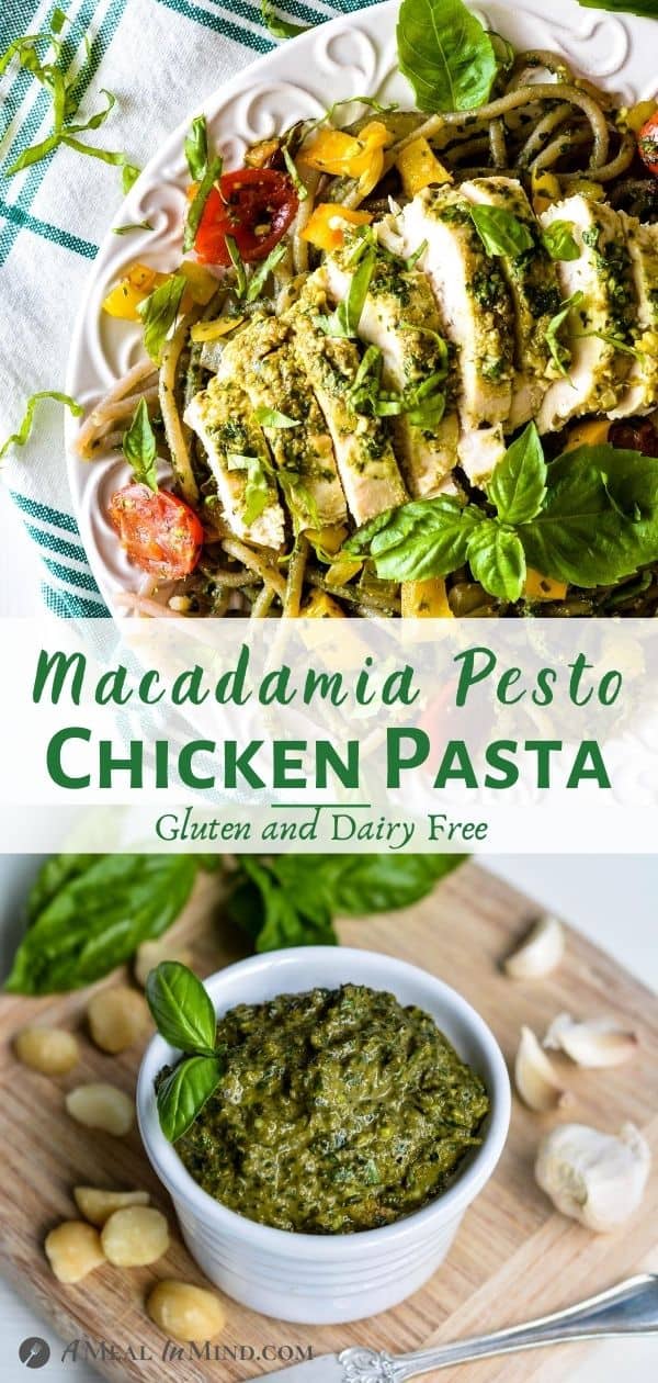 Pesto Chicken Pasta pinterest collage