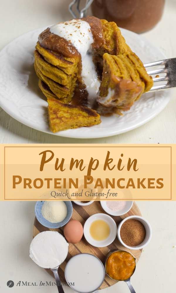 Pumpkin Protein Pancakes pinterest collage