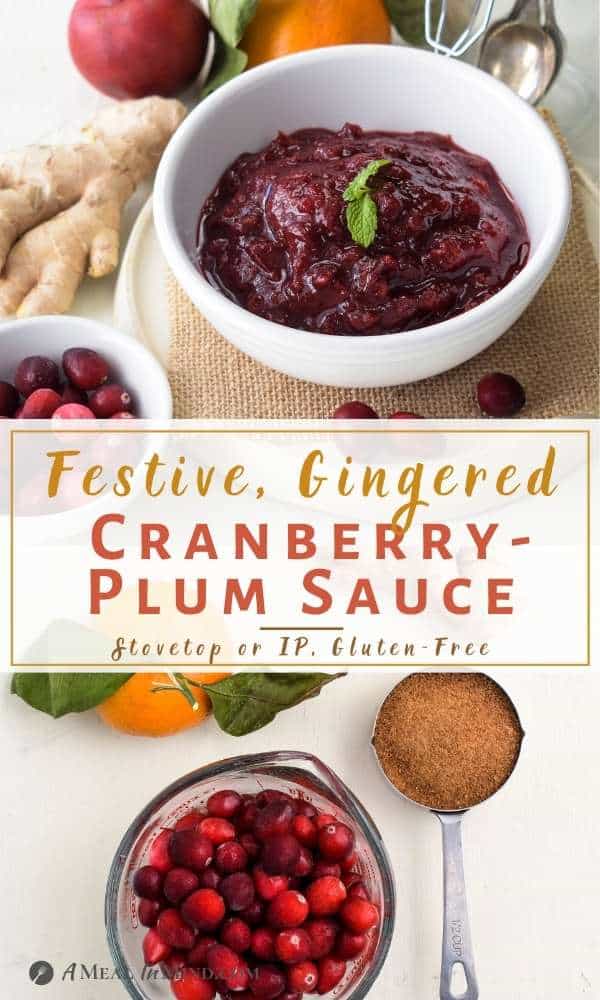 gingered Cranberry plum sauce 2 image pin
