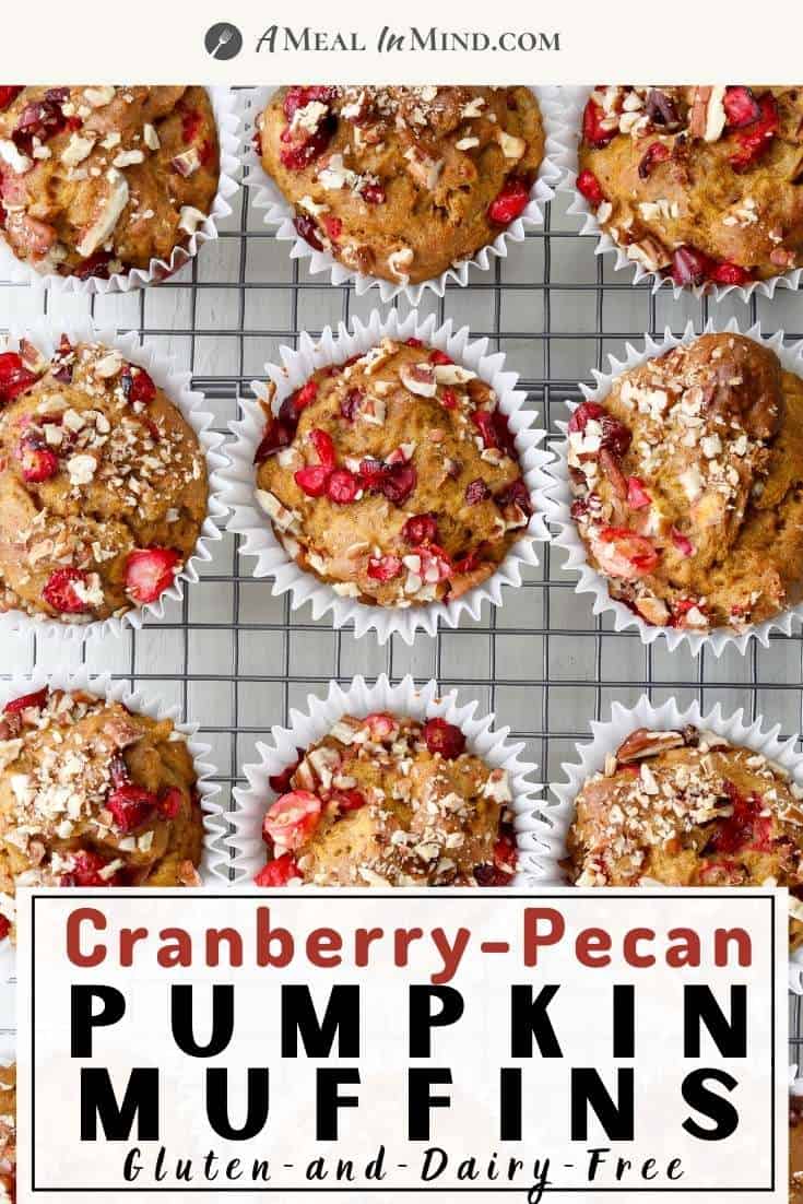 Cranberry-Pecan Pumpkin Muffins pinterest image