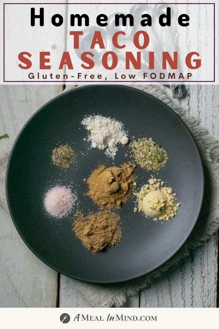 low fodmap taco seasoning ingredients on black plate