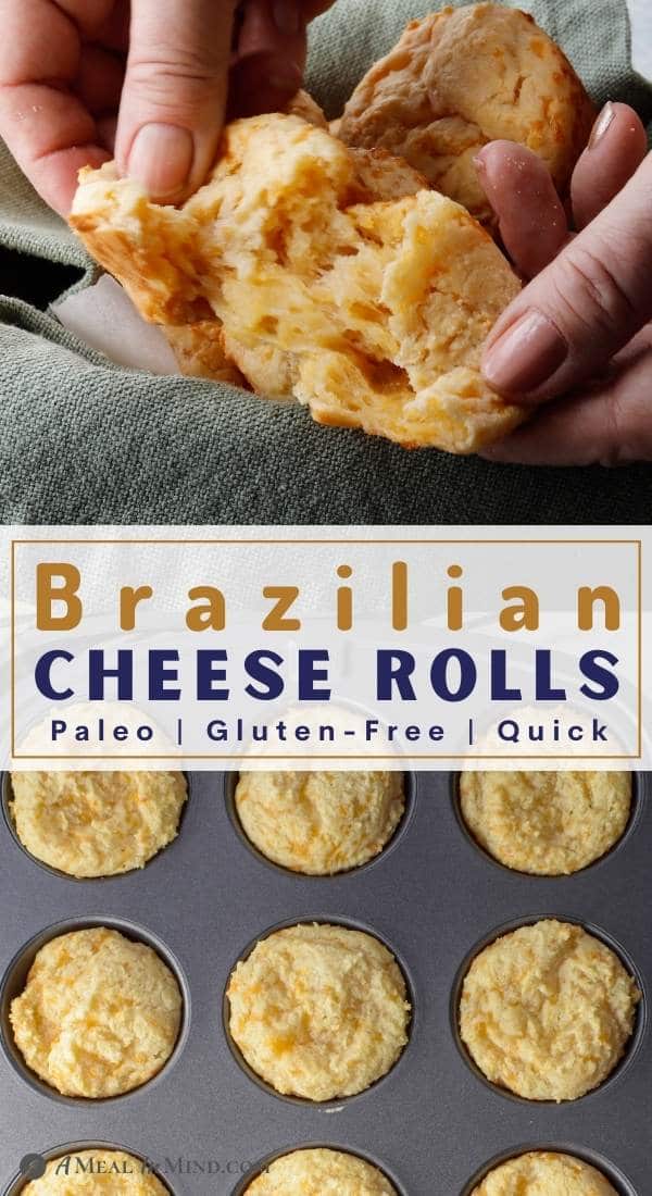 pinterest collage of brazilian cheese rolls