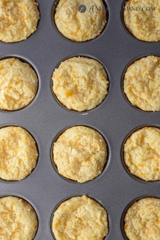 overhead view of freshly baked brazilian cheese rolls