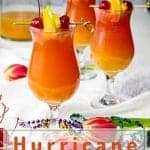 pinterest image of hurricane mocktails