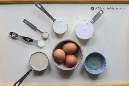 ingredients for tapioca flour popovers