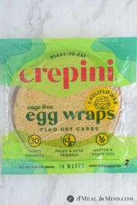 front of crepini egg thins package