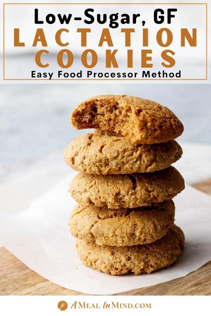 pinterest image of stack of lactation cookies
